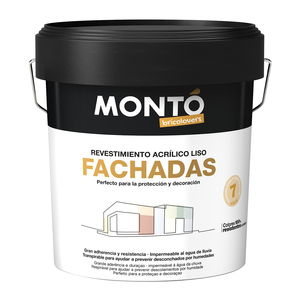 Pintura Revestimiento Acrílico Fachadas 4 l Blanco-1