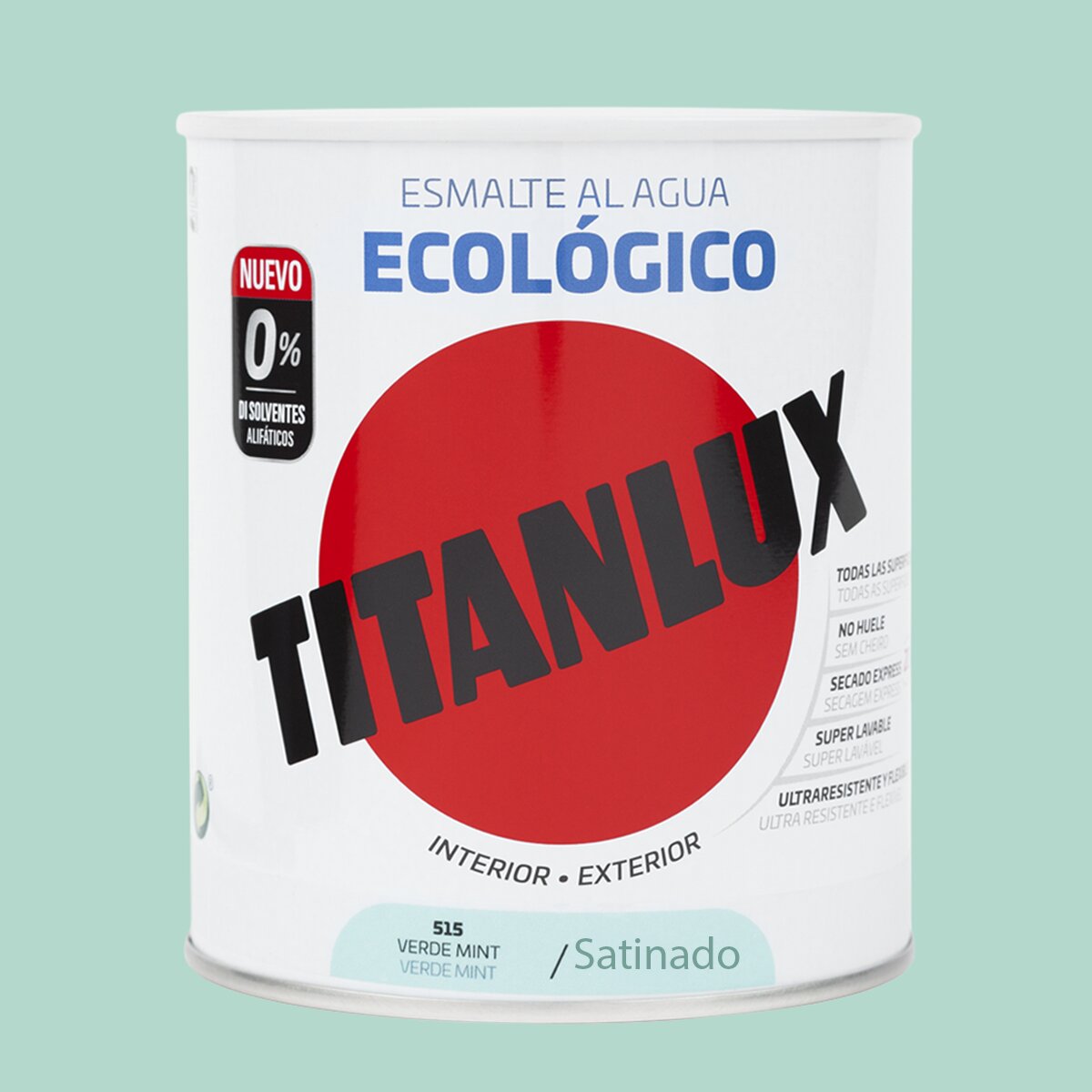 Imagen 0 de Esmalte Acrílico al Agua Ecológico Satinado 750 ml
