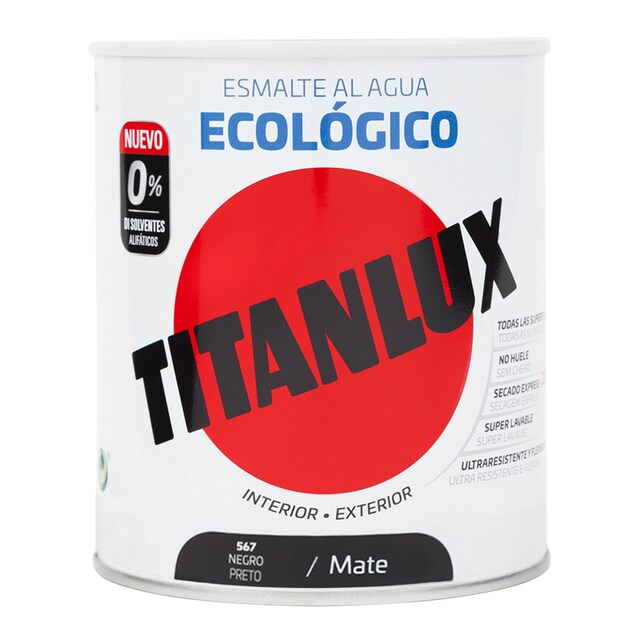 Imagen 0 de Esmalte Acrílico al Agua Ecológico Mate Negro 250 ml