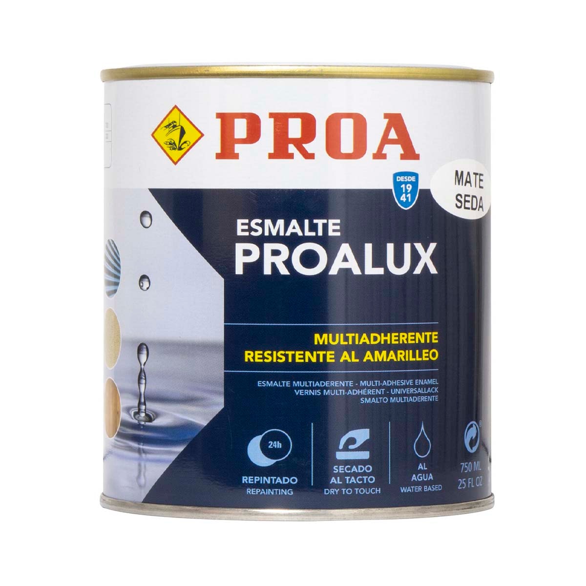 Imagen 0 de Esmalte al Agua Mate Seda Proalux 250 ml
