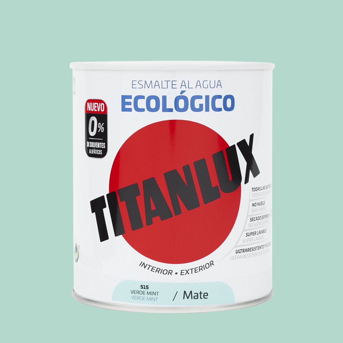 Esmalte Acrílico Aquoso Multissuperfícies 250 ml Verde Mint-1