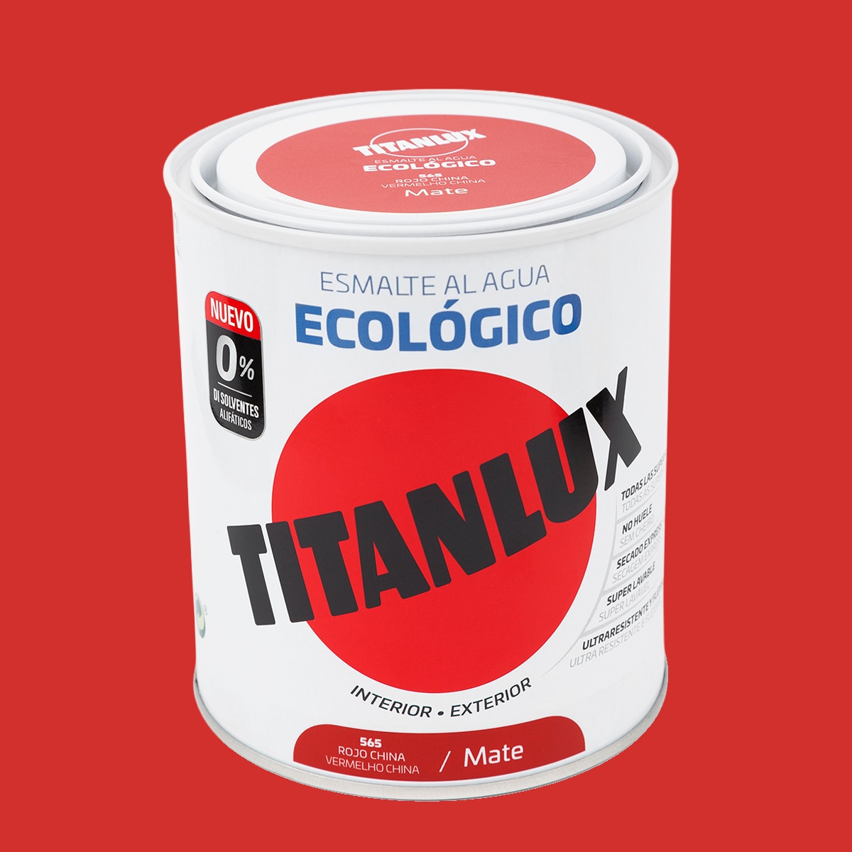 Esmalte Acrílico al Agua Multisuperficie 750 ml Rojo China-1