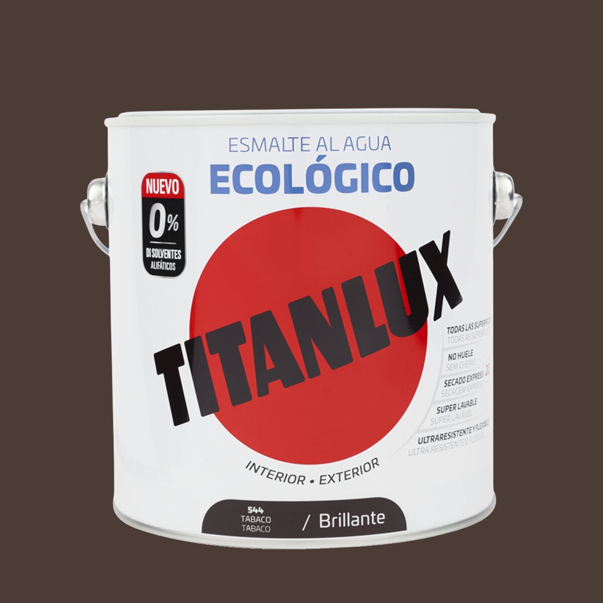 Esmalte Acrílico Aquoso Multissuperfícies 250 ml Castanho Tabaco-1