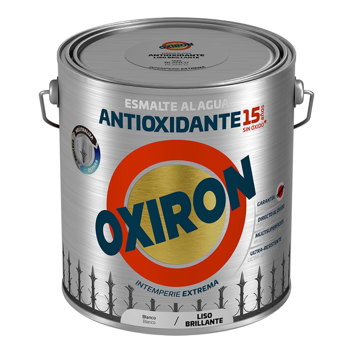 Imagen 0 de Esmalte antioxidante al agua liso brillante blanco 2,5l