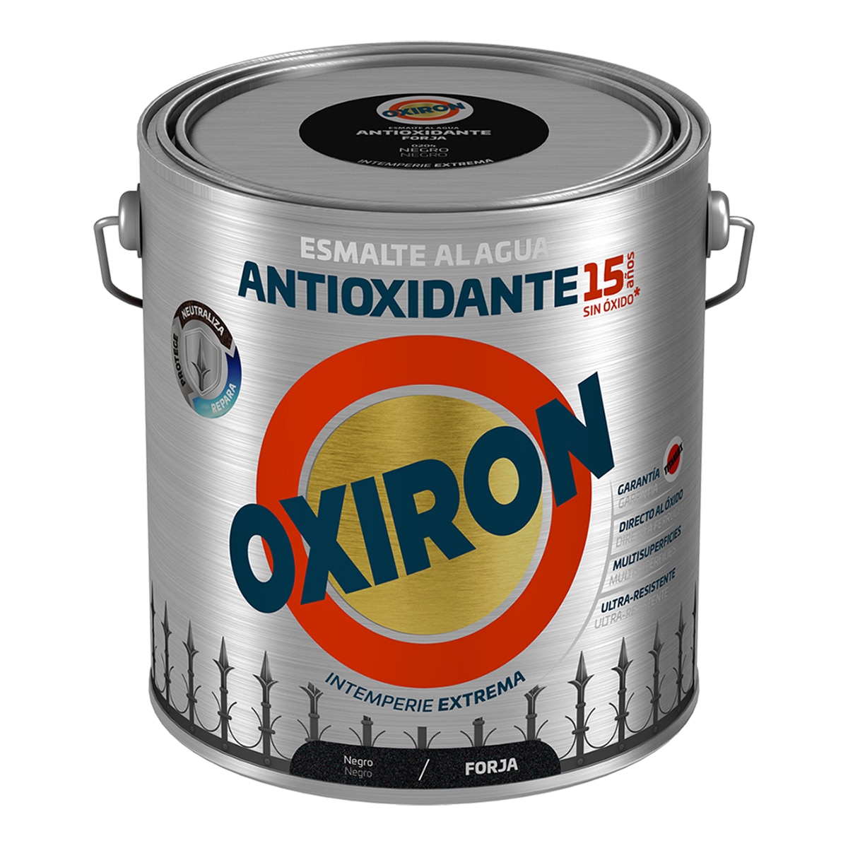 Imagen 0 de Esmalte antioxidante al agua forja negro 2,5l