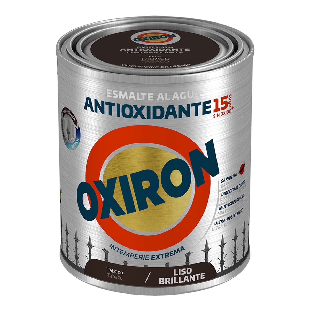 Imagen 0 de Esmalte antioxidante al agua liso brillante tabaco 0,75l