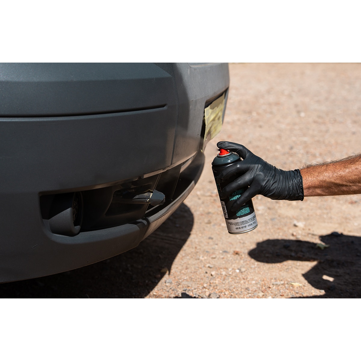 Spray Pintura Parachoques Texturada 400 ml Negro-5