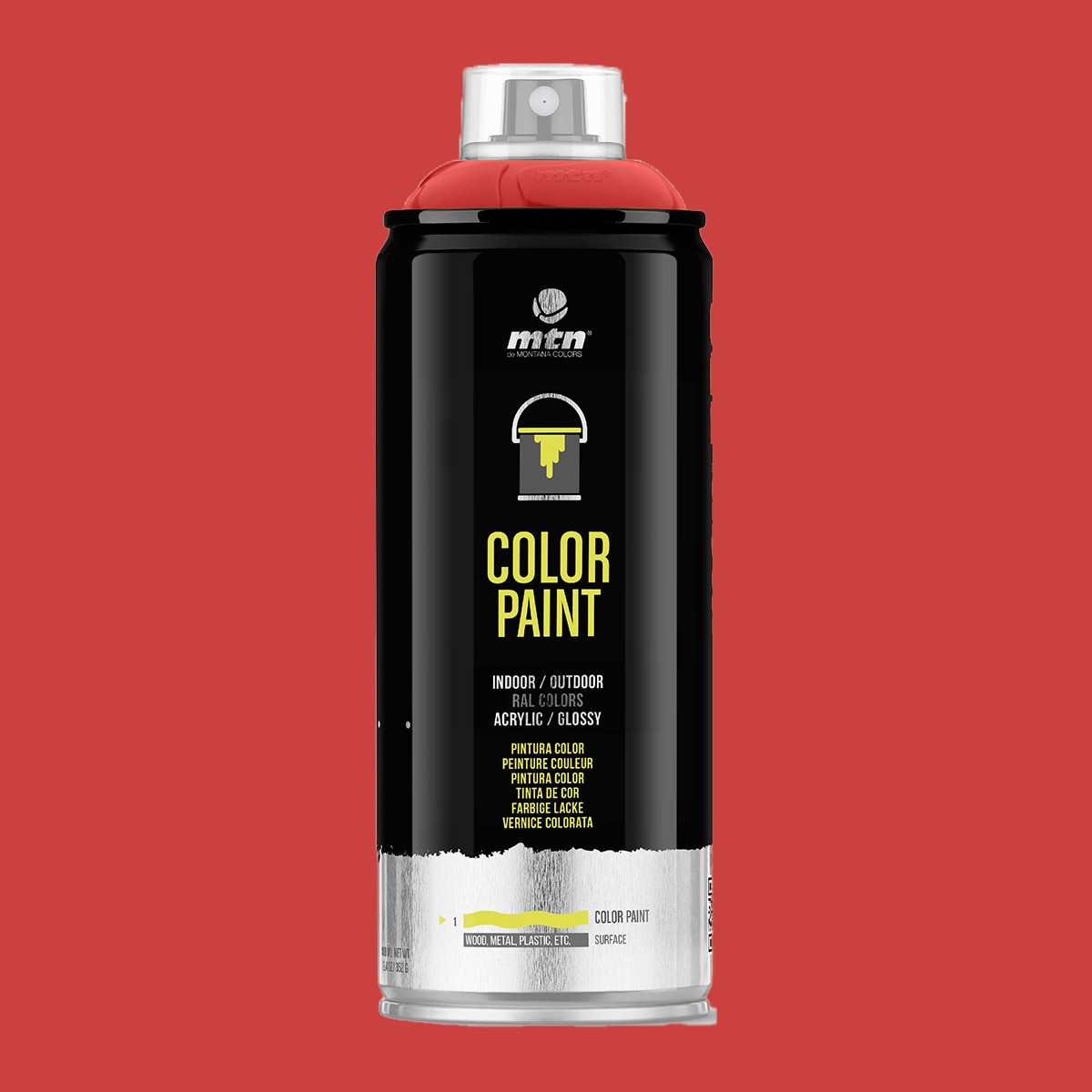 Tinta em Spray MTN PRO - 400 ml Vermelho vivo-2