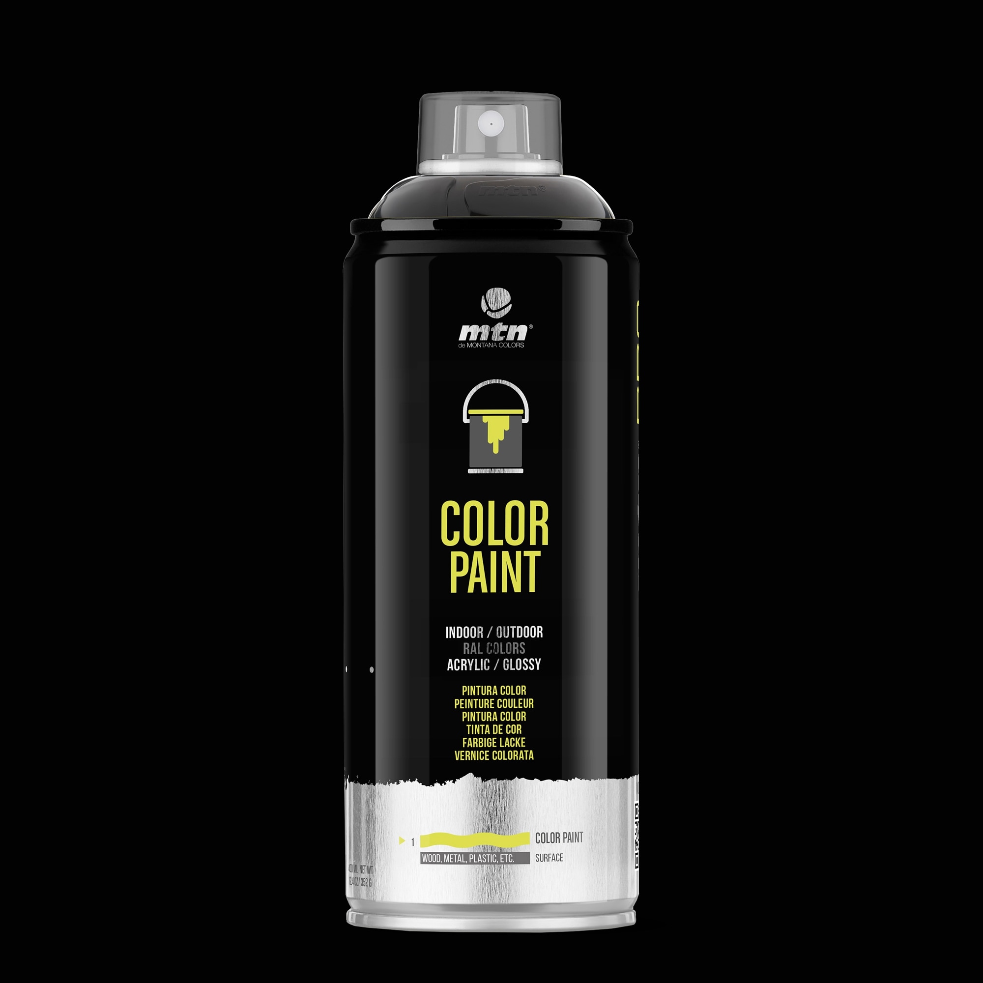Pintura en Spray MTN PRO 400 ml Negro-2