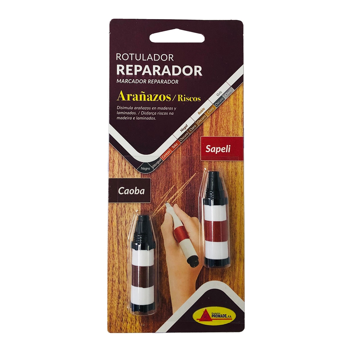 Imagem 0 de Marcadores Retoque Madeira Tons Sapelly e Mogno 1 + 1