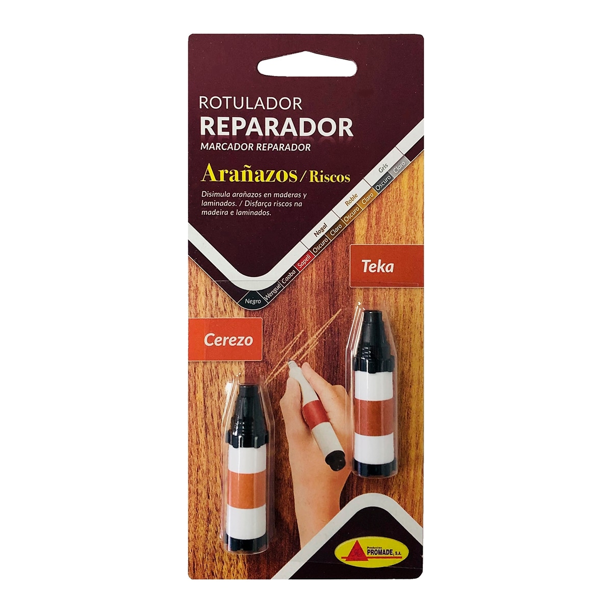 Imagem 0 de Marcadores Retoque Madeira Tons Teka e Cerejeira 1 + 1