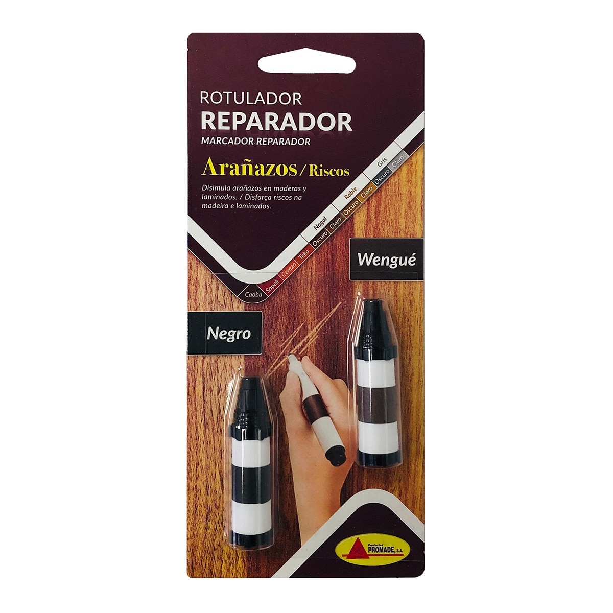 Imagen 0 de Rotuladores Retoque Madera Tonos Wengué y Negro 1 + 1