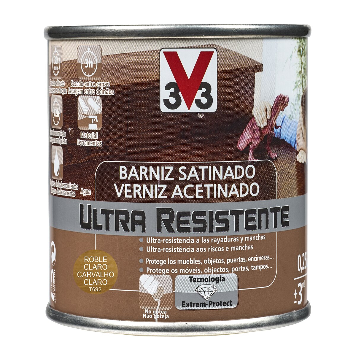 Imagen 0 de Barniz Satinado Madera Ultra Resistente