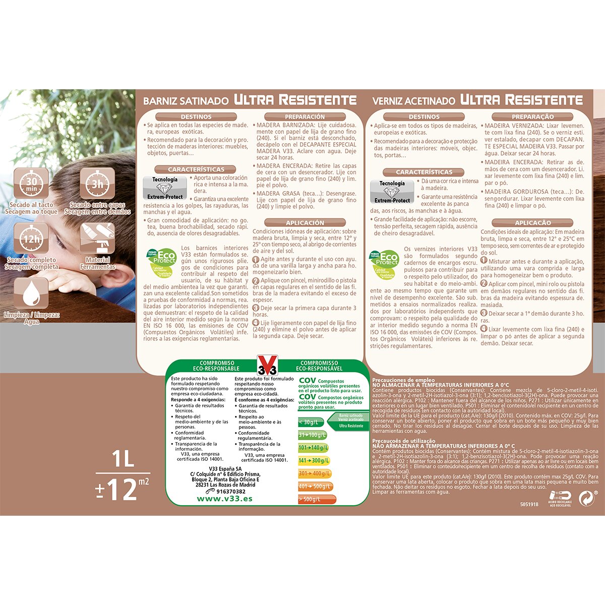 Barniz Satinado Madera Ultra Resistente Roble-2
