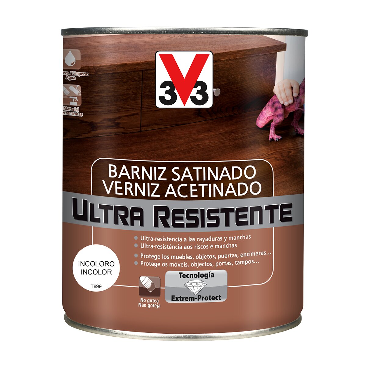 V33 - Barniz Satinado Madera Ultra Resistente.