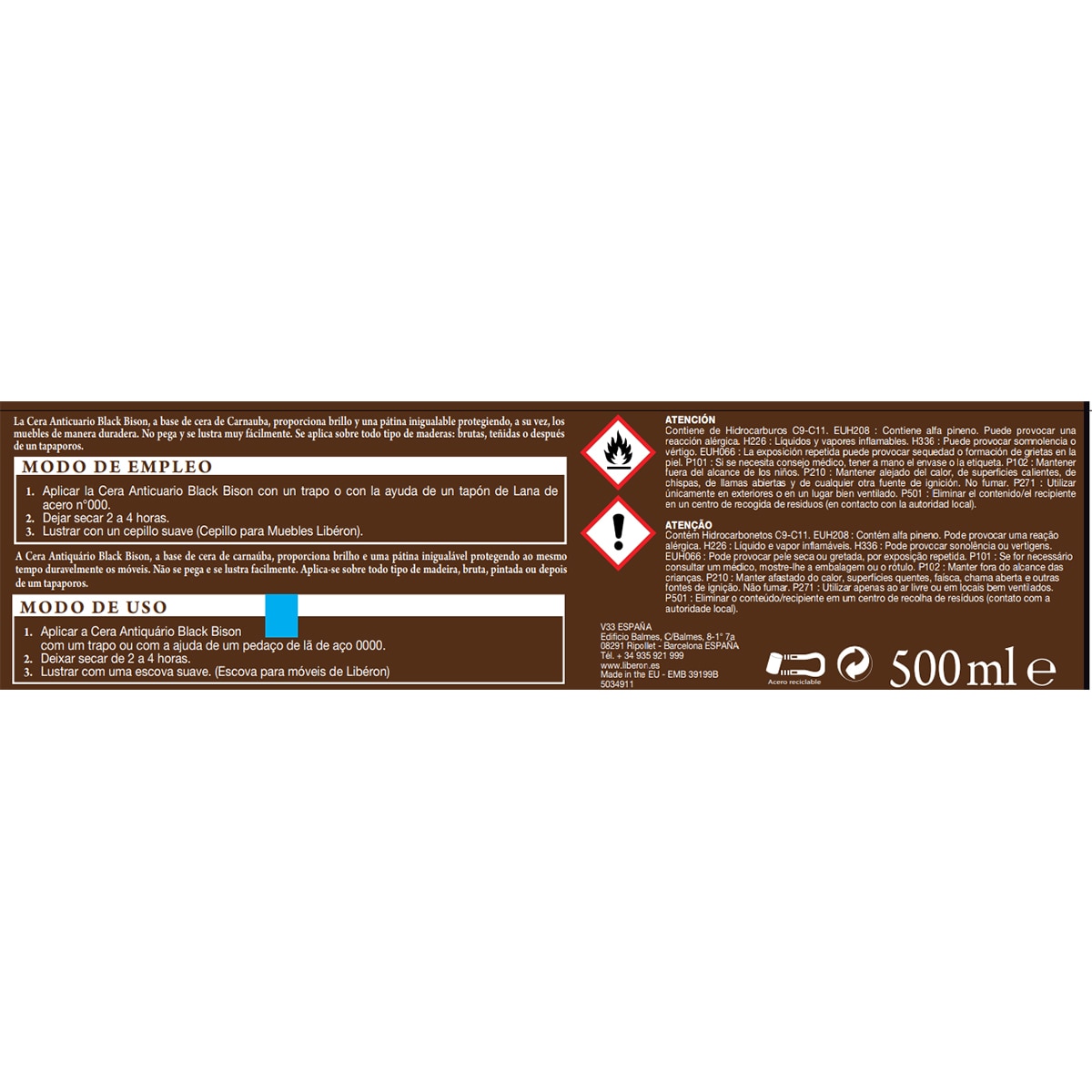 Barniz Madera Satinado Bloom Blanco 250 ml Blanco-2