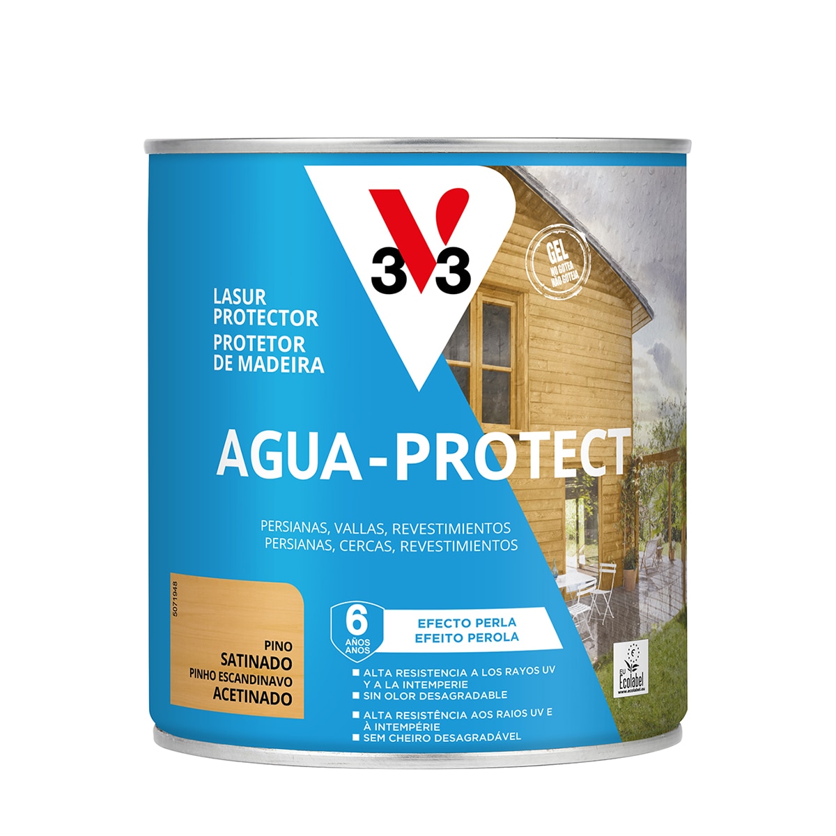 V33 - Protector Decorativo Madera Agua-Protect Satinado.