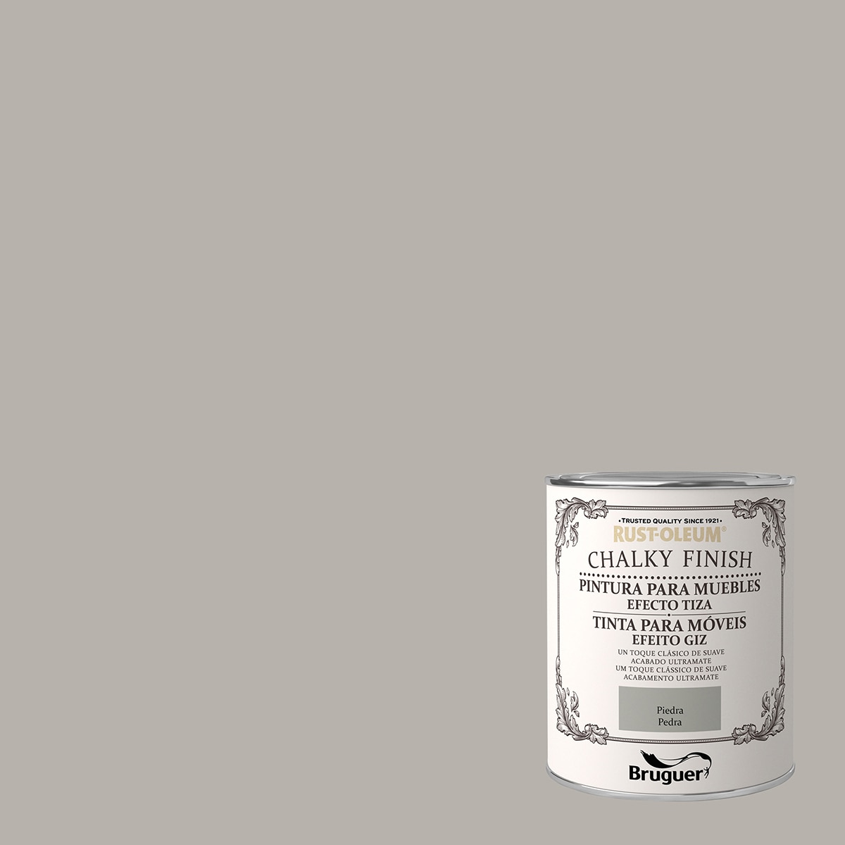 Pintura Efecto Tiza Chalky para Muebles 750 ml Piedra-2