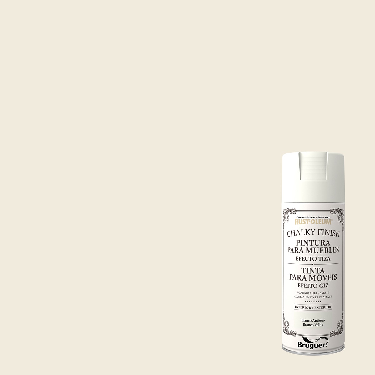 Pintura Spray Efecto Tiza Chalky para Muebles 400 ml Blanco antiguo-2