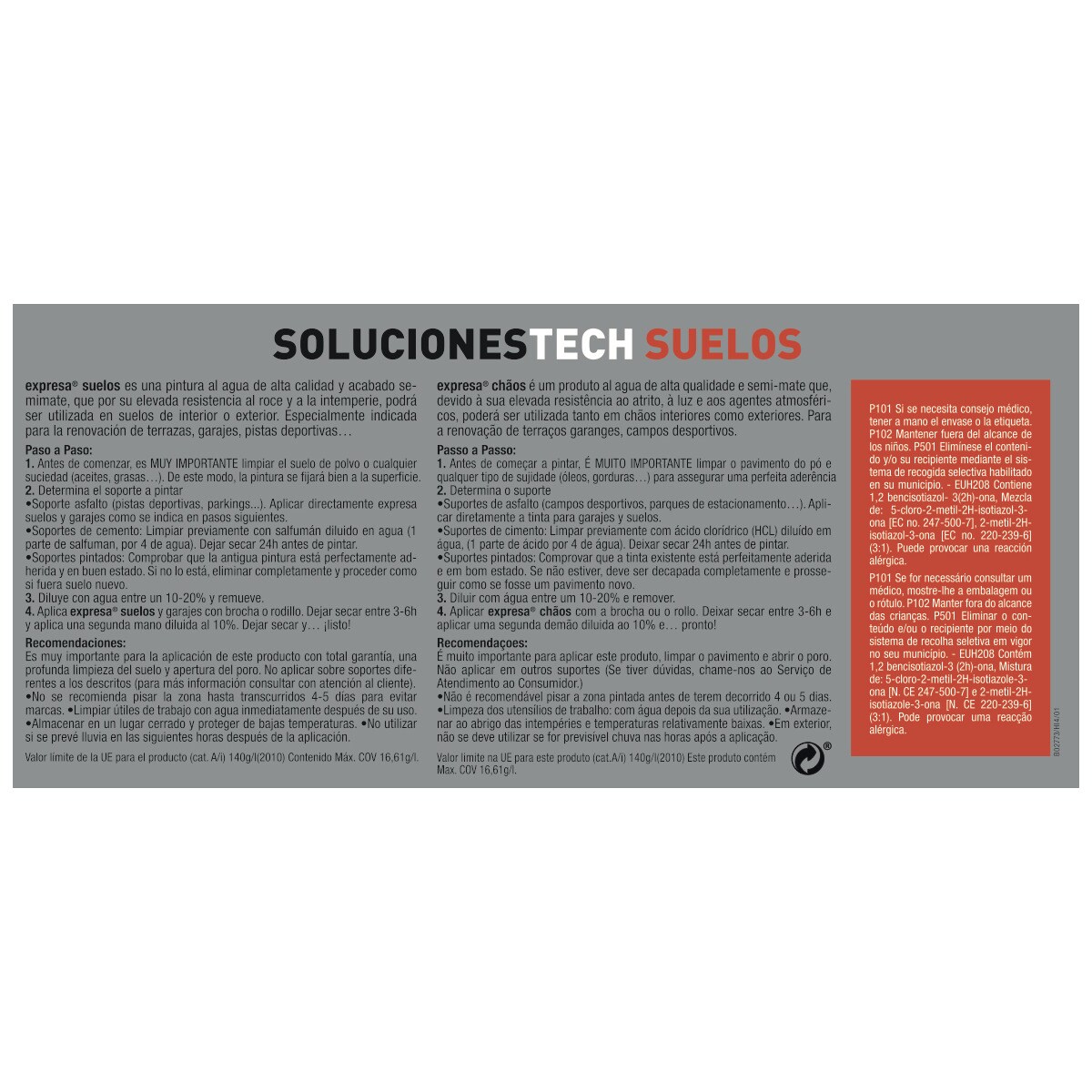 Pintura Suelos/Garajes/Pistas 4 l Gris-4