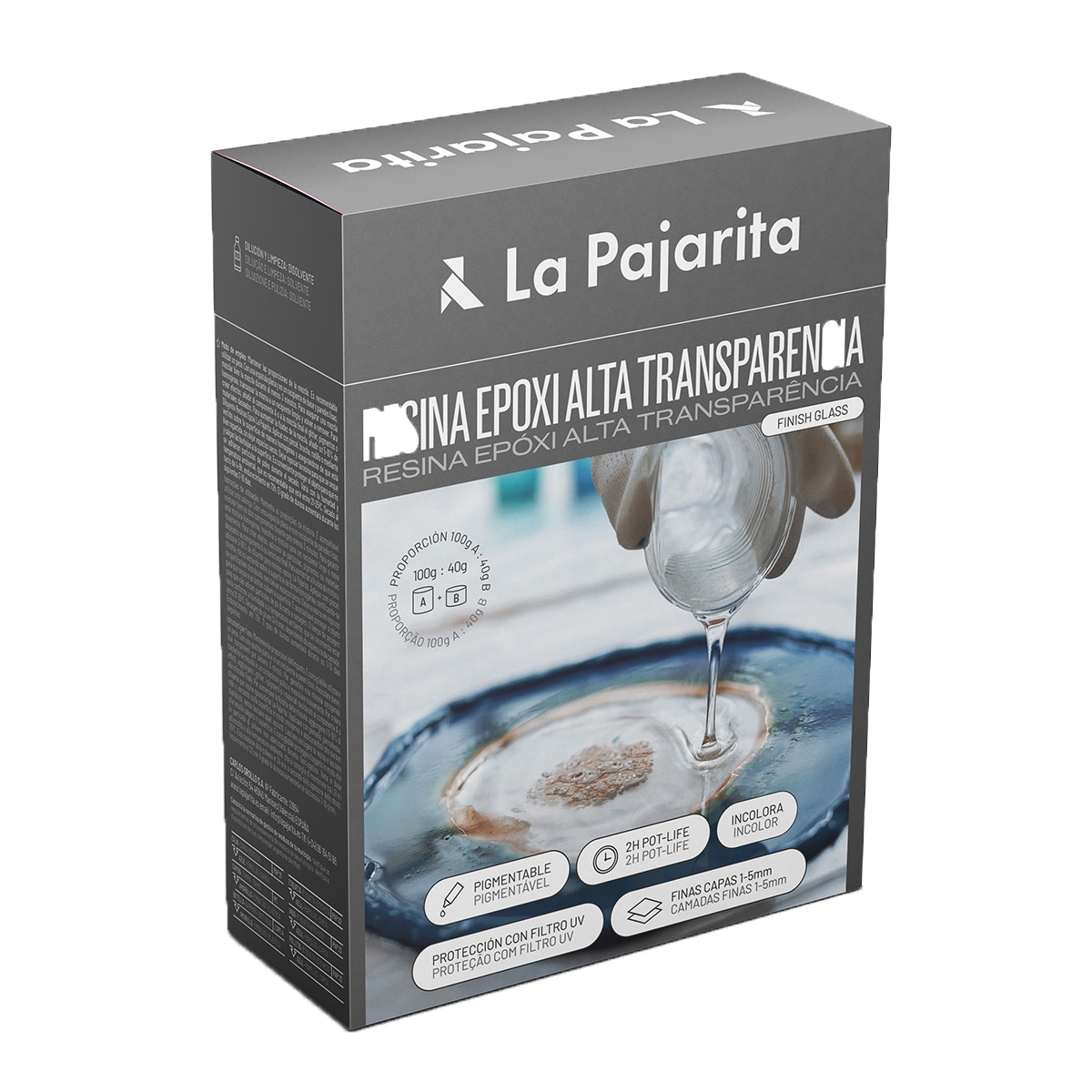 Kit Resina Epoxy Alta Transparencia 175 g Transparente-1