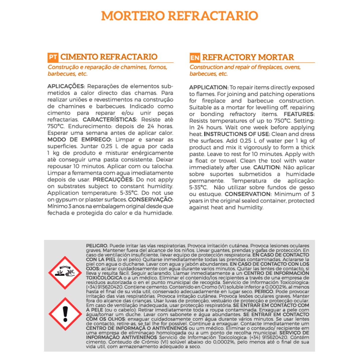 Argamassa Refratária - 2 kg Cinzento-2