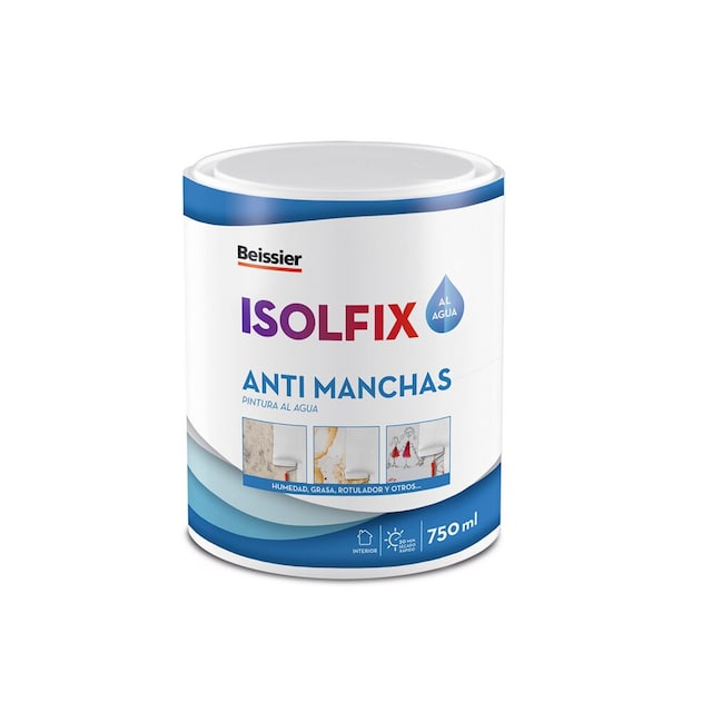 Imagen 0 de Pintura Cubremanchas Isolfix al Agua 750 ml