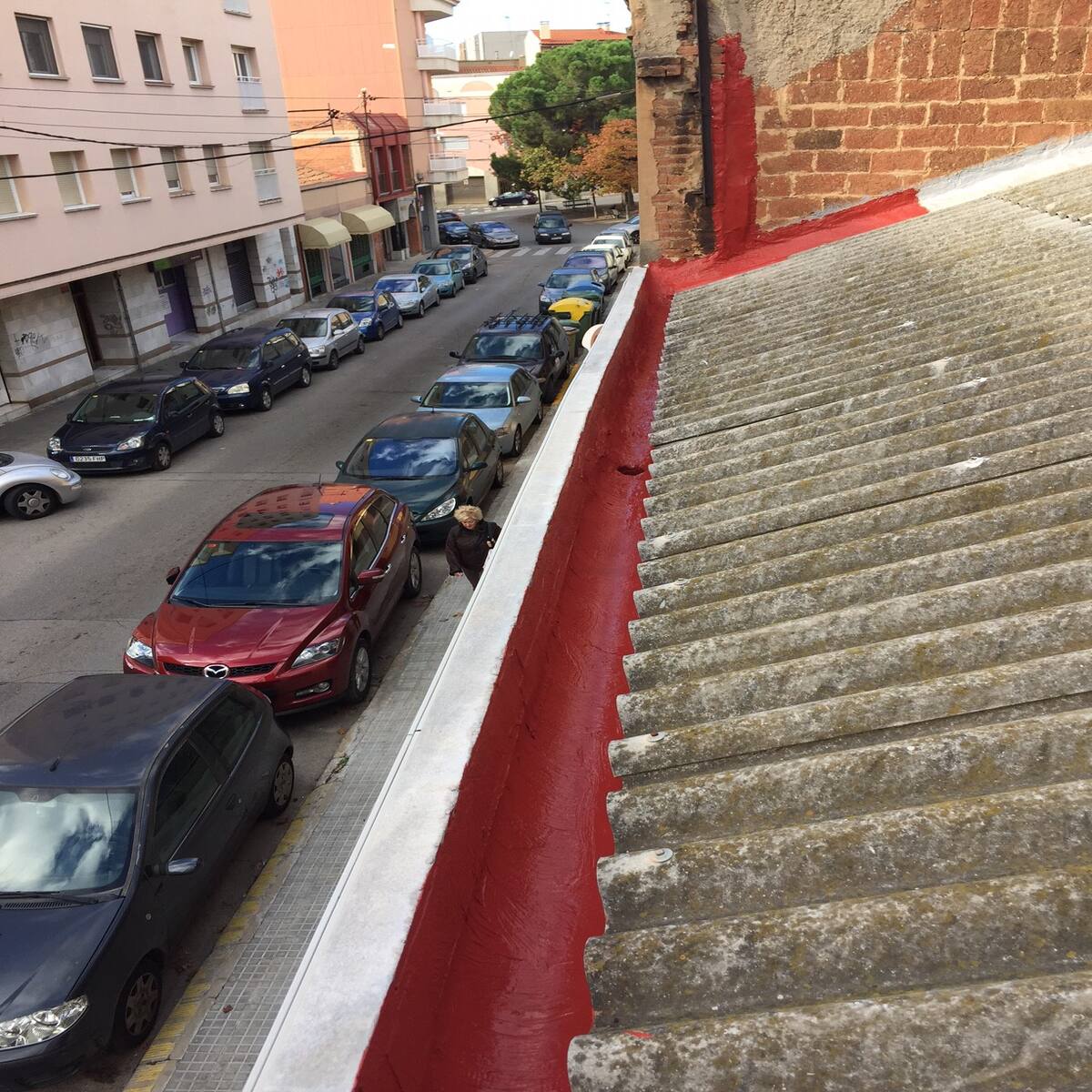 Revestimiento Caucho Acrílico con Fibras Rojo-3