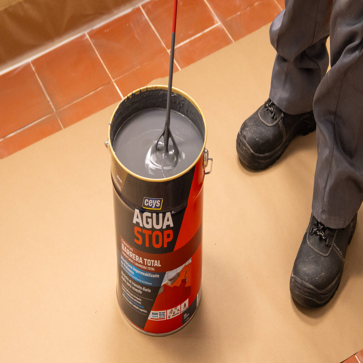 Impermeabilizante Aguastop Barrera Total 4 Kg Gris-4