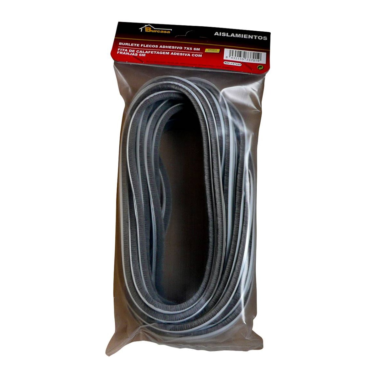 Burlete Flecos Adhesivo para Ventana Gris-4