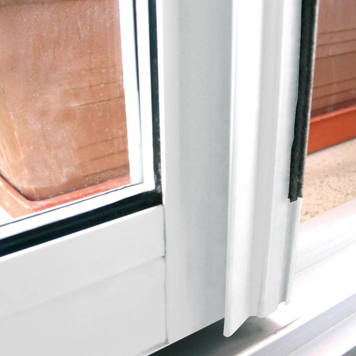 Burlete Flecos Carril para Ventana Corredera Gris-3