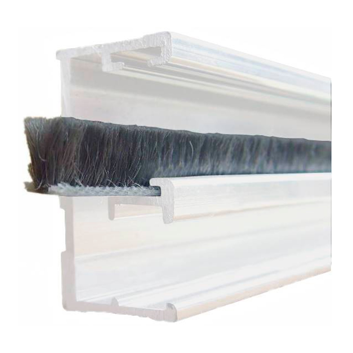 Burlete Flecos Carril para Ventana Corredera Gris-4