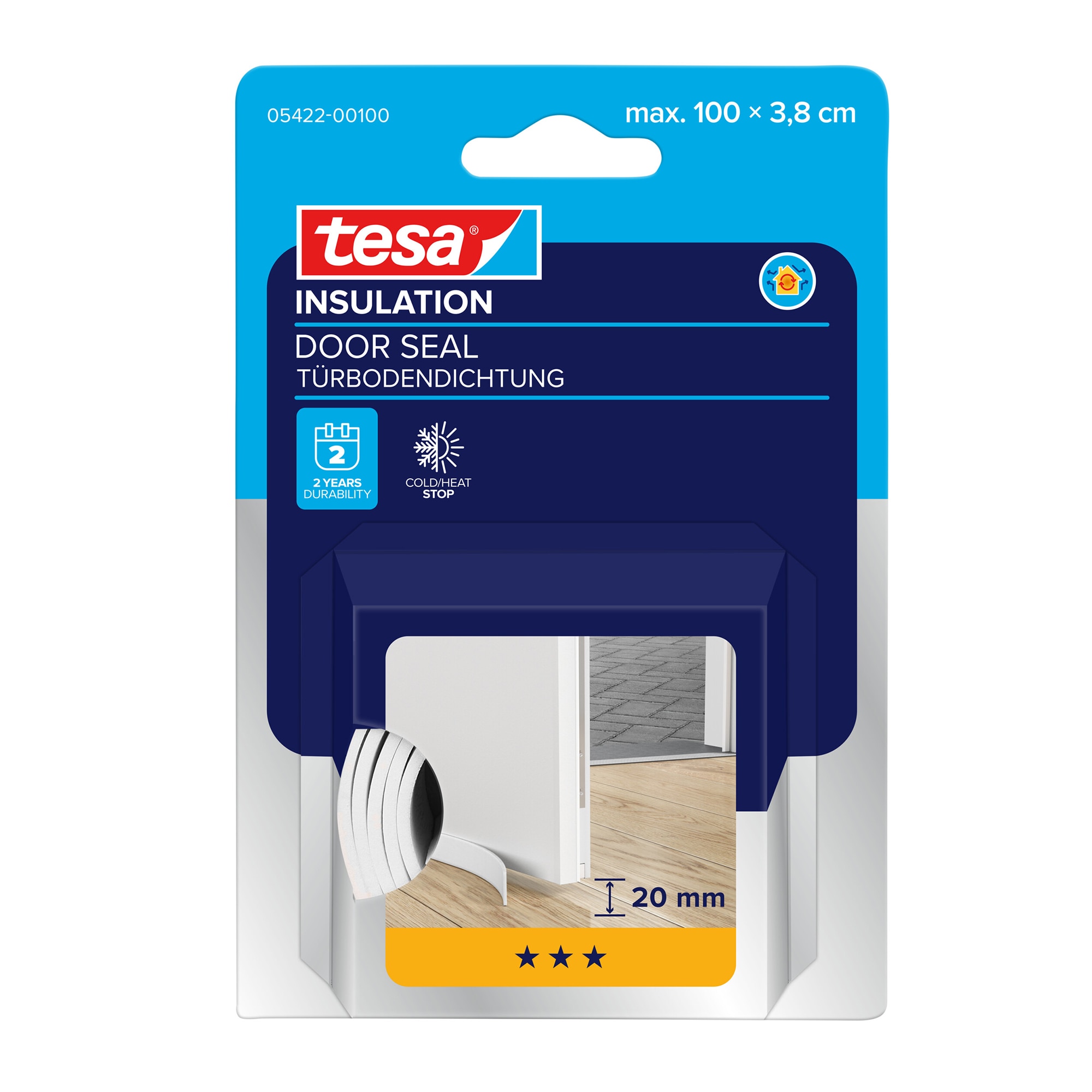 Tesa - Burlete Espuma de Caucho Umbral Puerta 1 m.