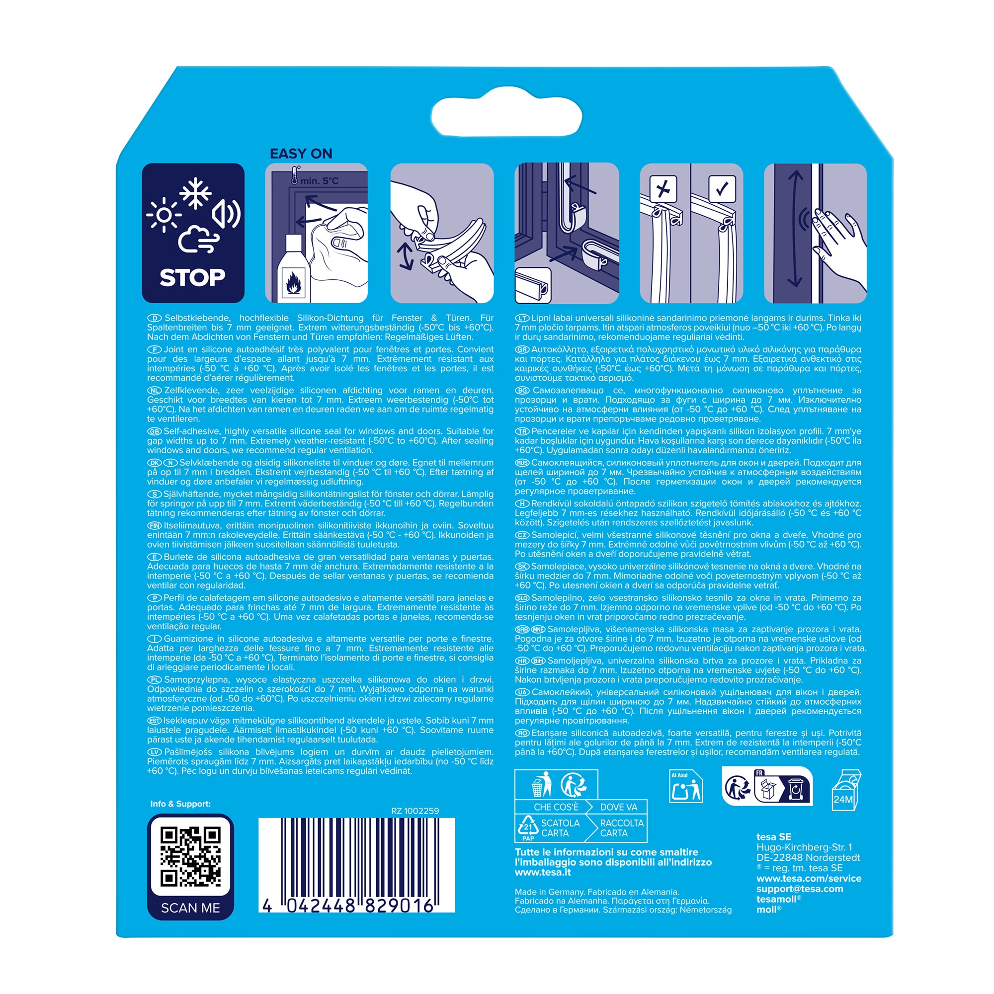 Burlete Silicona Premium Flexible 6 m Blanco-6