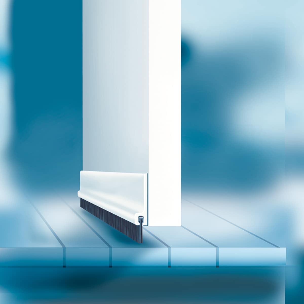 Barra Bajo Puerta PVC Standard 1 m Cristal-3