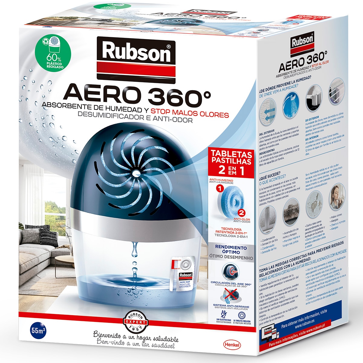 Deshumidificador Aero 360º + Pastilla Recambio 3