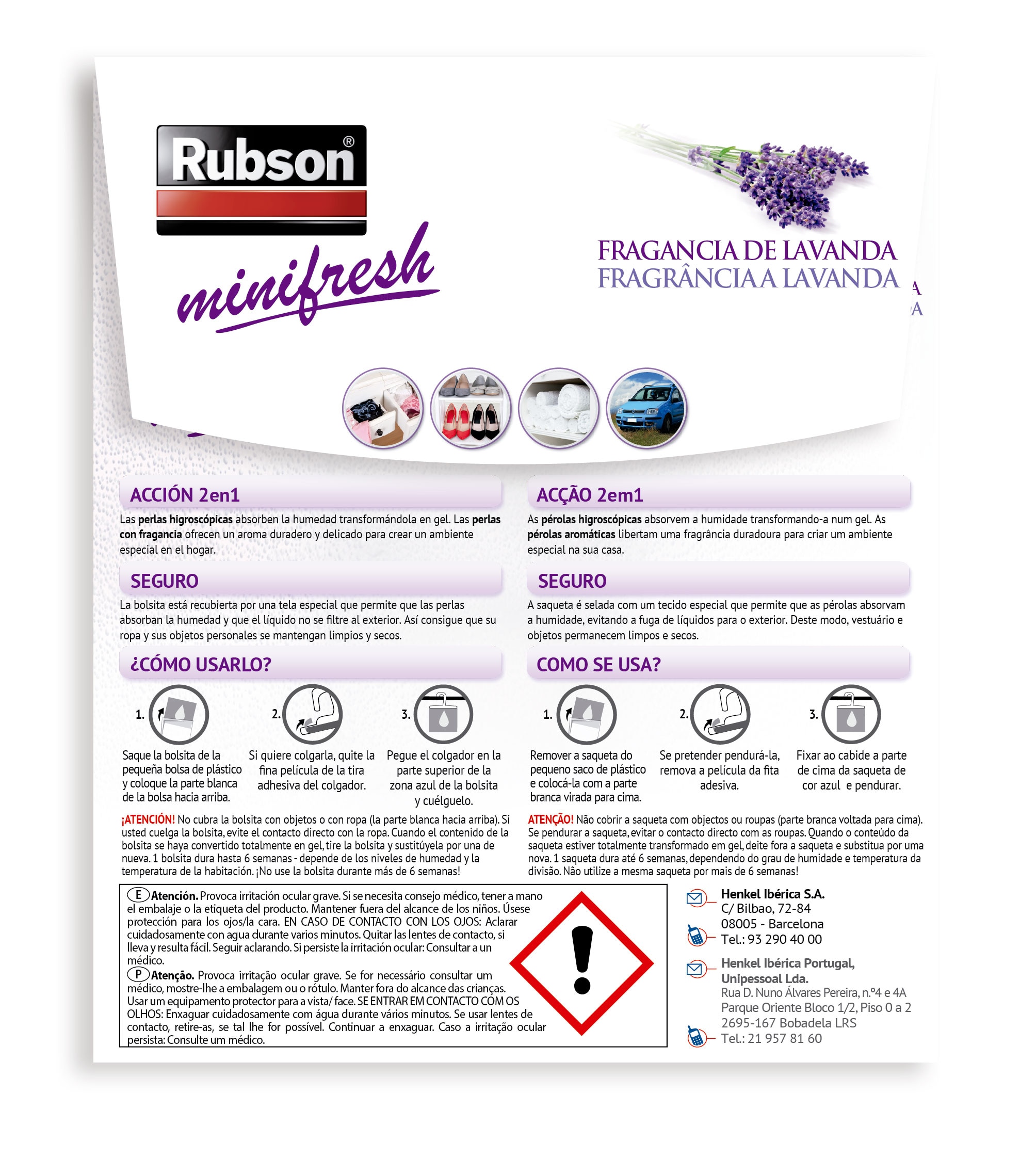 Deshumificador Mini-Fresh Lavanda Pack 2 bolsas x 50 g 2