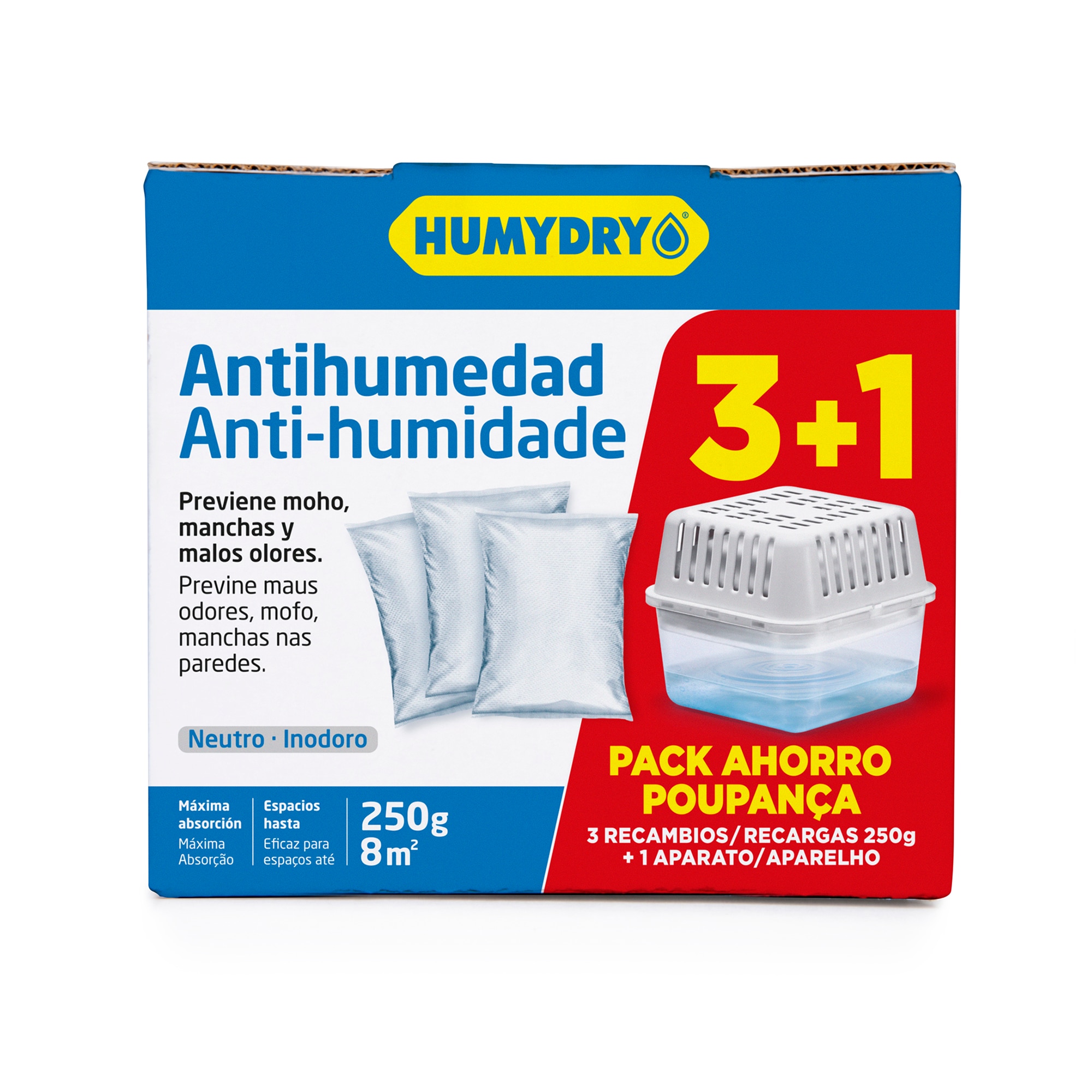 Imagen 0 de Humydry Basic 250 g. 3 recambios + aparato . Antihumedad