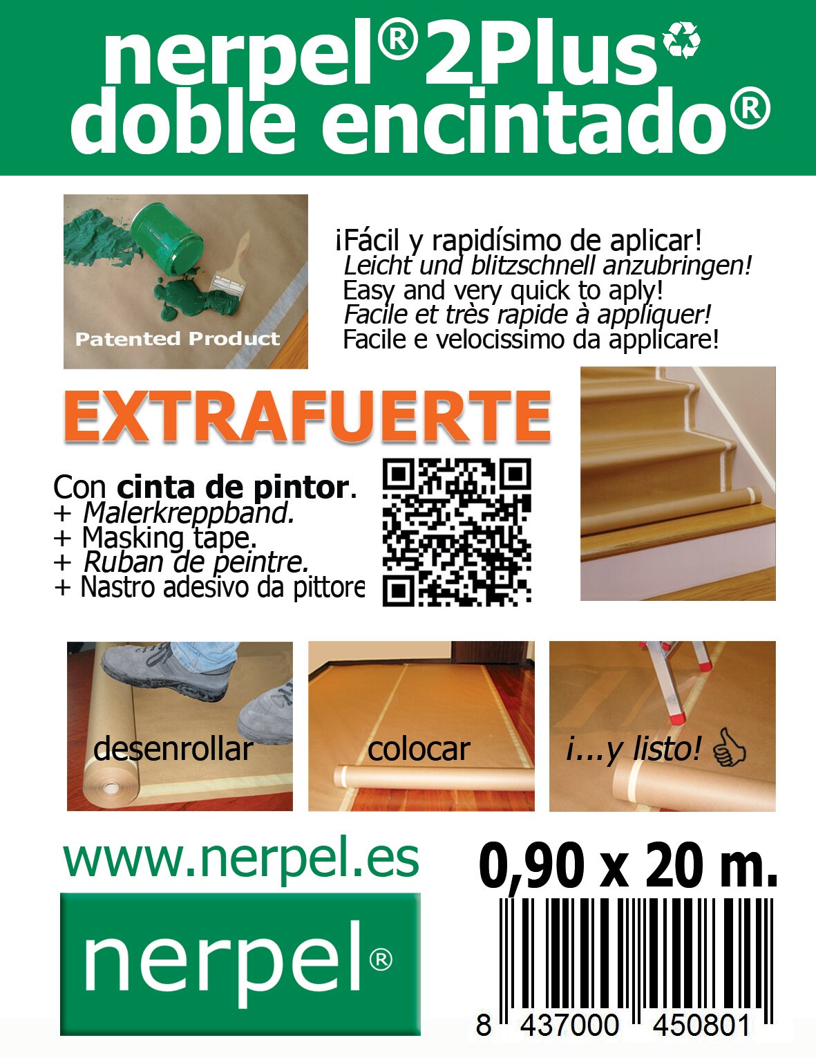 Papel Protector Autoadhesivo Doble Cinta 20 m 2