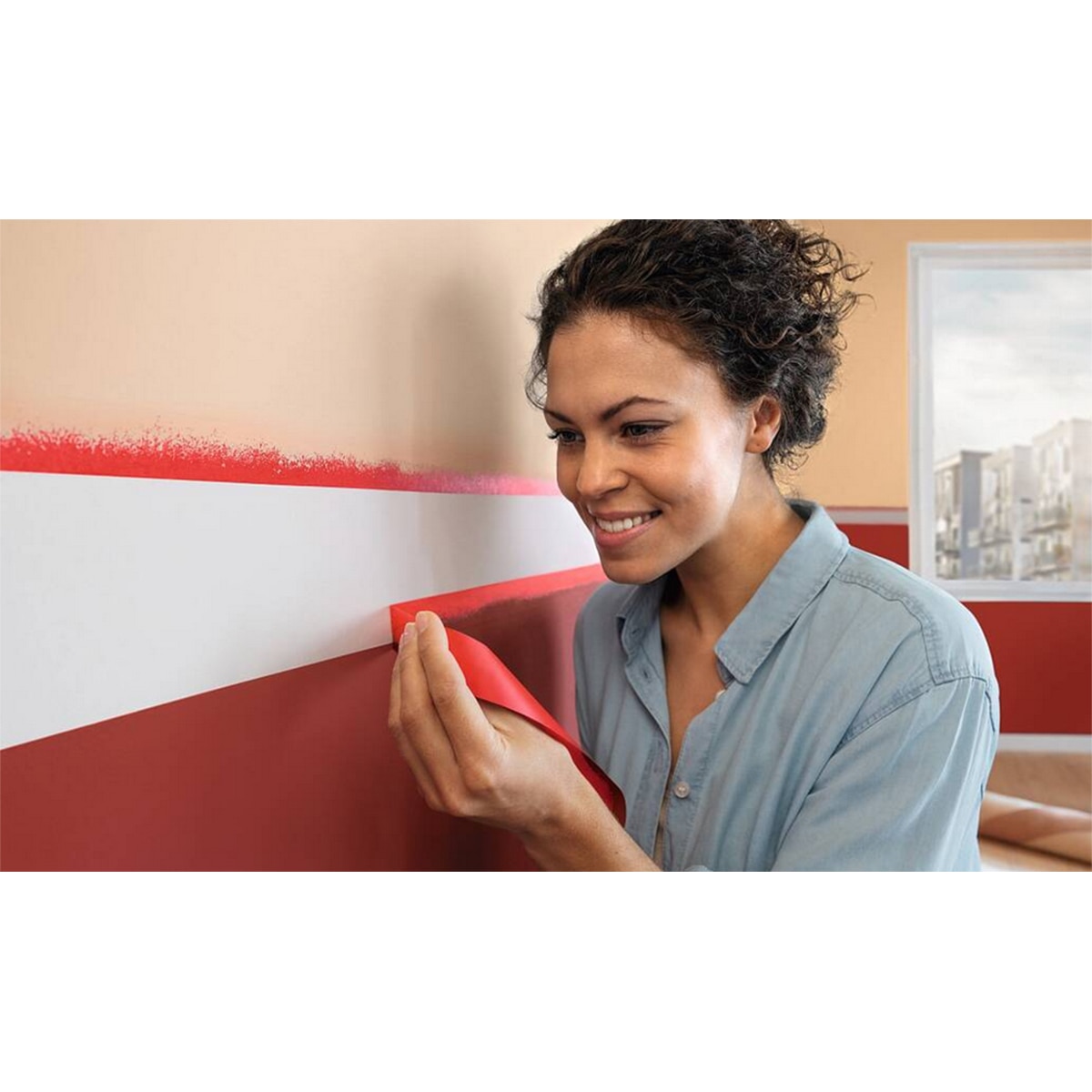 Cinta de Pintor Excellent 50 m Rojo-2