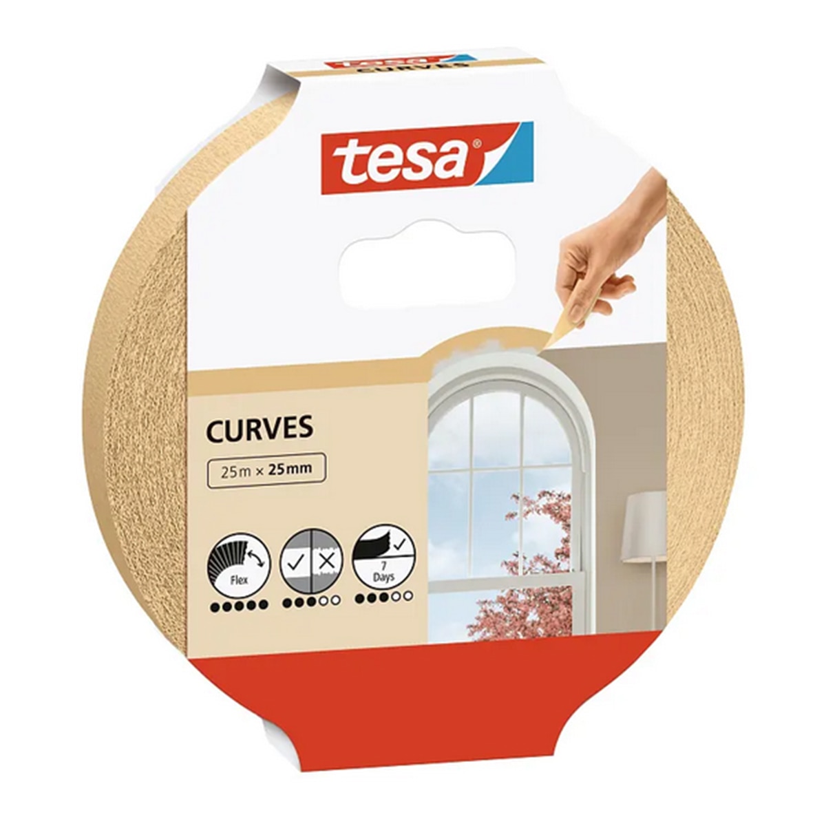 Imagen 0 de Cinta de Pintor Flexible especial Curvas 25 m