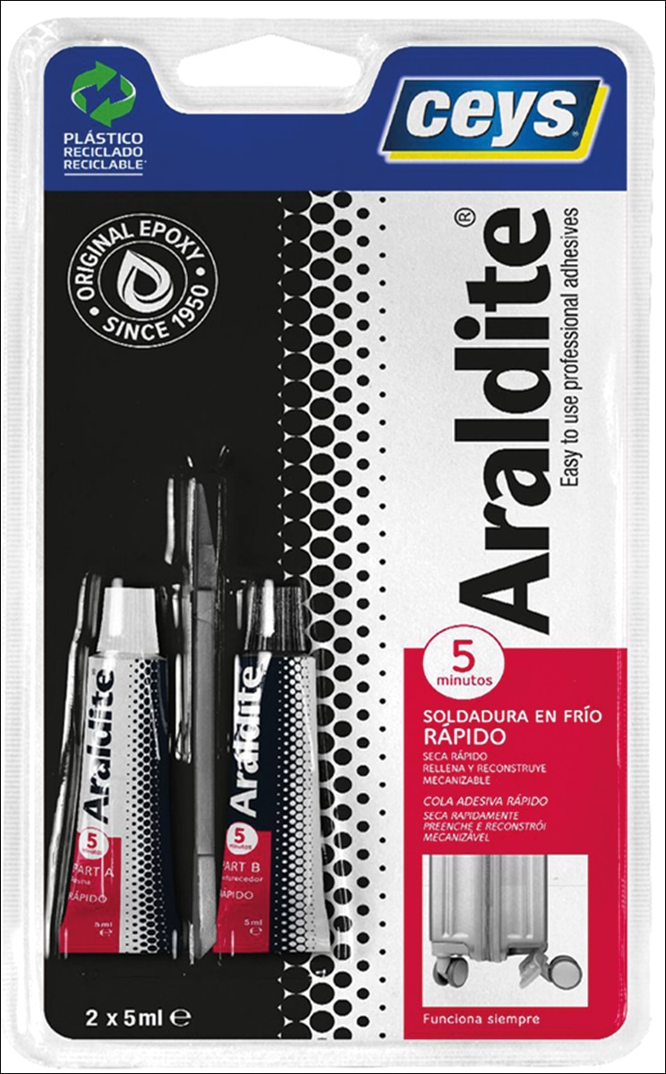 Imagen 0 de Adhesivo Araldite Epoxi Rápido 5 + 5 ml