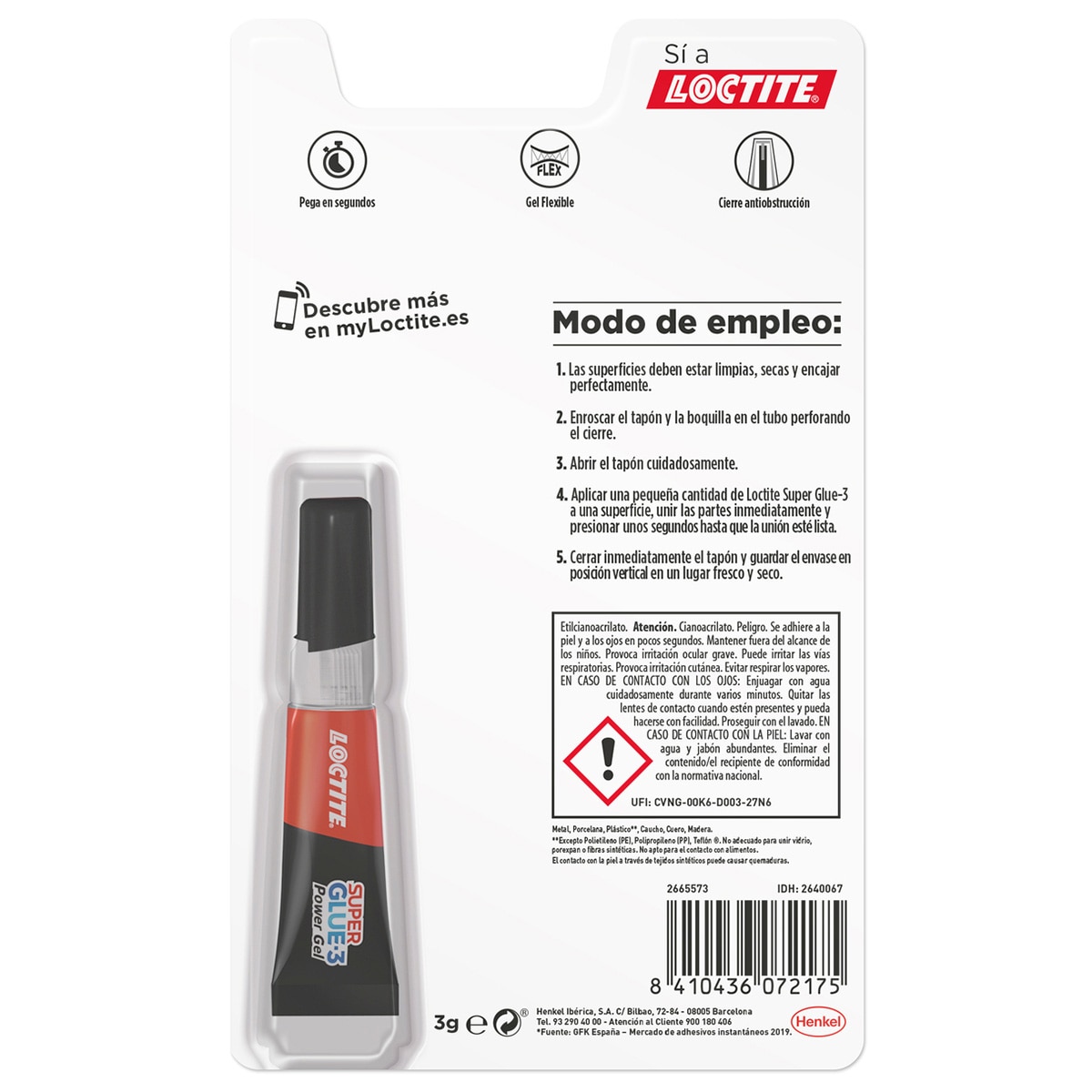 Adhesivo Universal Instantáneo SG-3 Power Flex Gel 3 g Cristal-3
