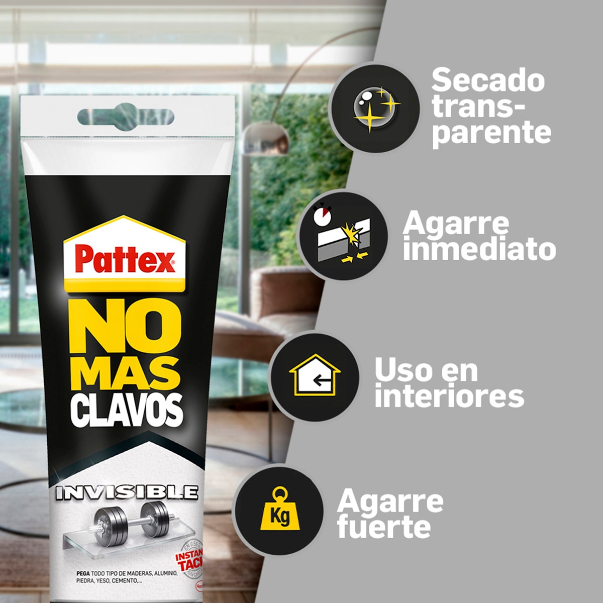 Adhesivo Montaje No Más Clavos Invisible 120 g Transparente-4