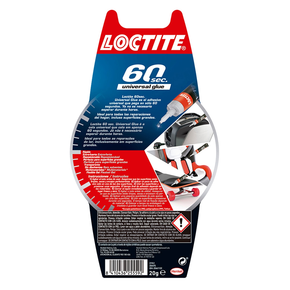 Adhesivo Universal Loctite 60 Segundos 20 g Cristal-4