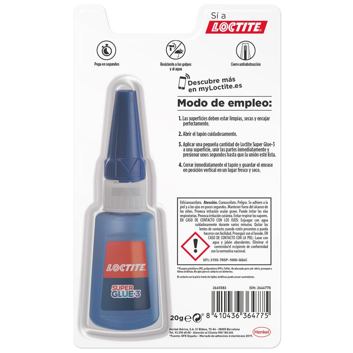 Adhesivo Uso Frecuente Super Glue 3 XXL 20 g Cristal-3