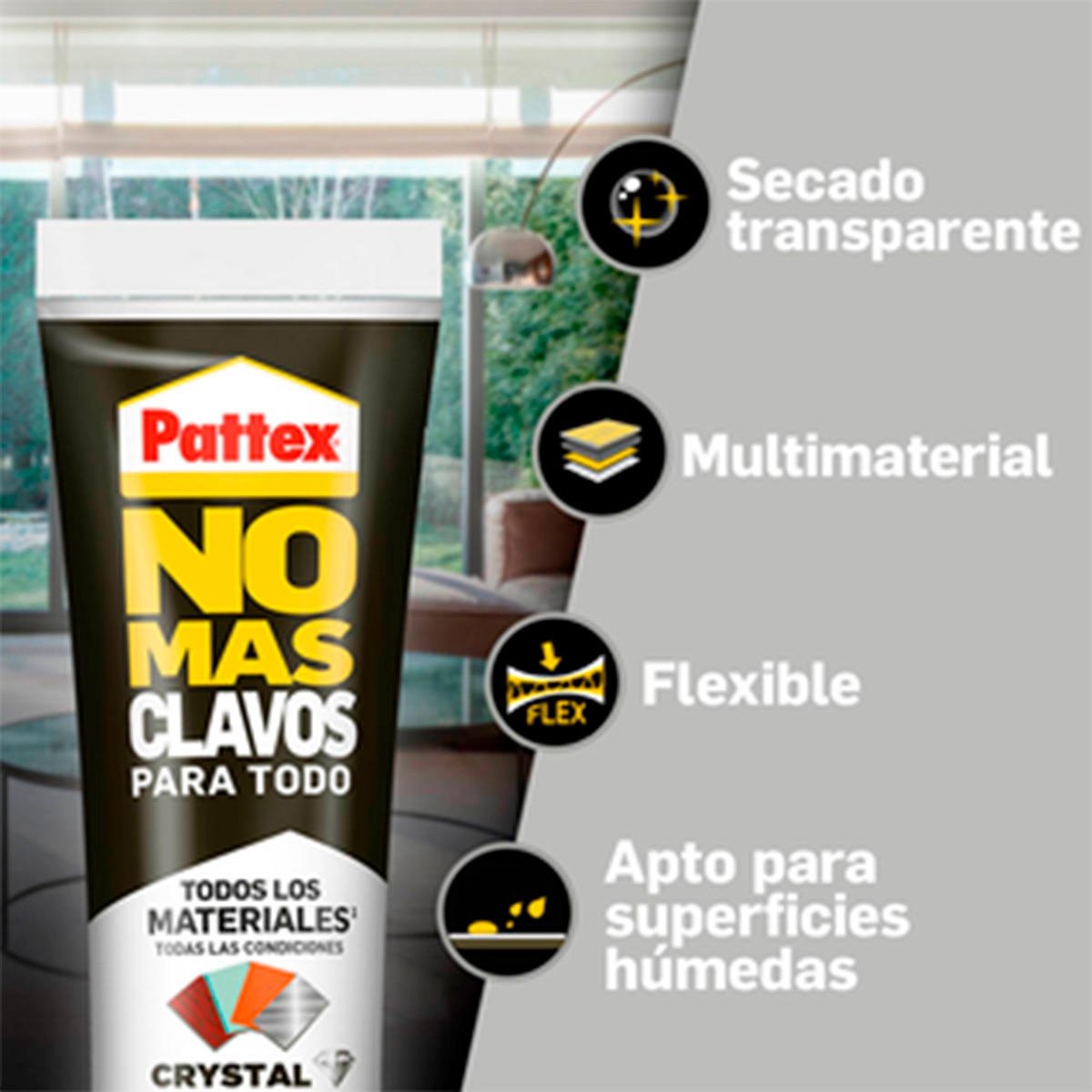 Adhesivo No Más Clavos Crystal 90 g Cristal-2