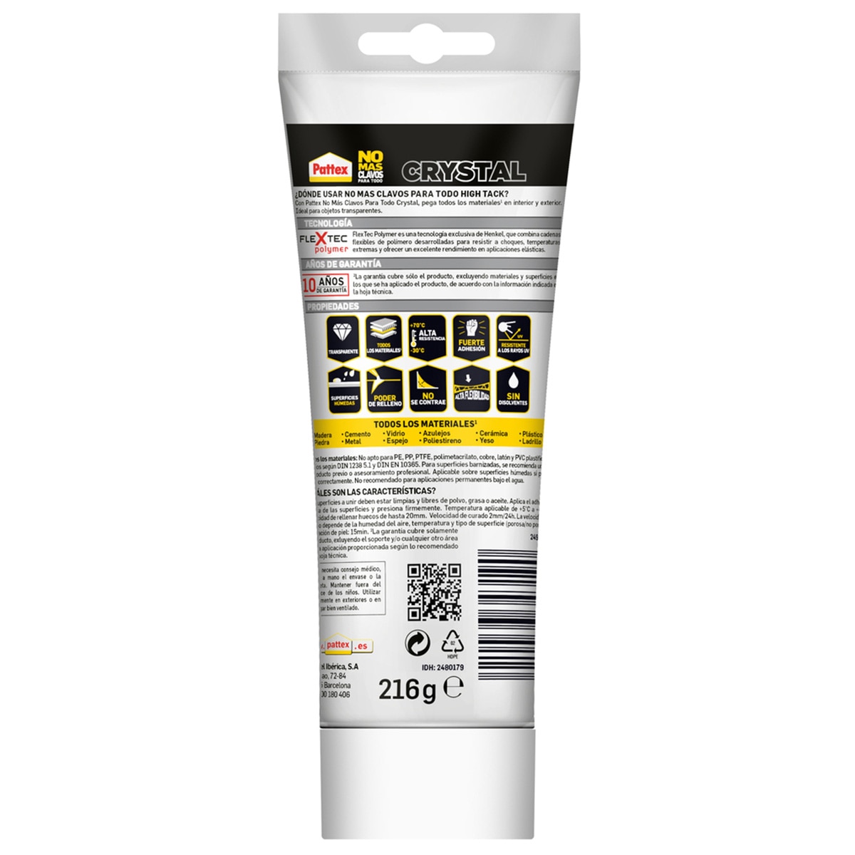 Adhesivo No Más Clavos Crystal 216 g Cristal-2