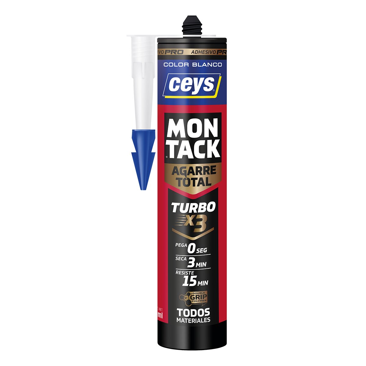 Imagen 0 de Adhesivo de montaje Ceys Montack Turbo Transparente Cartucho 290 ml.