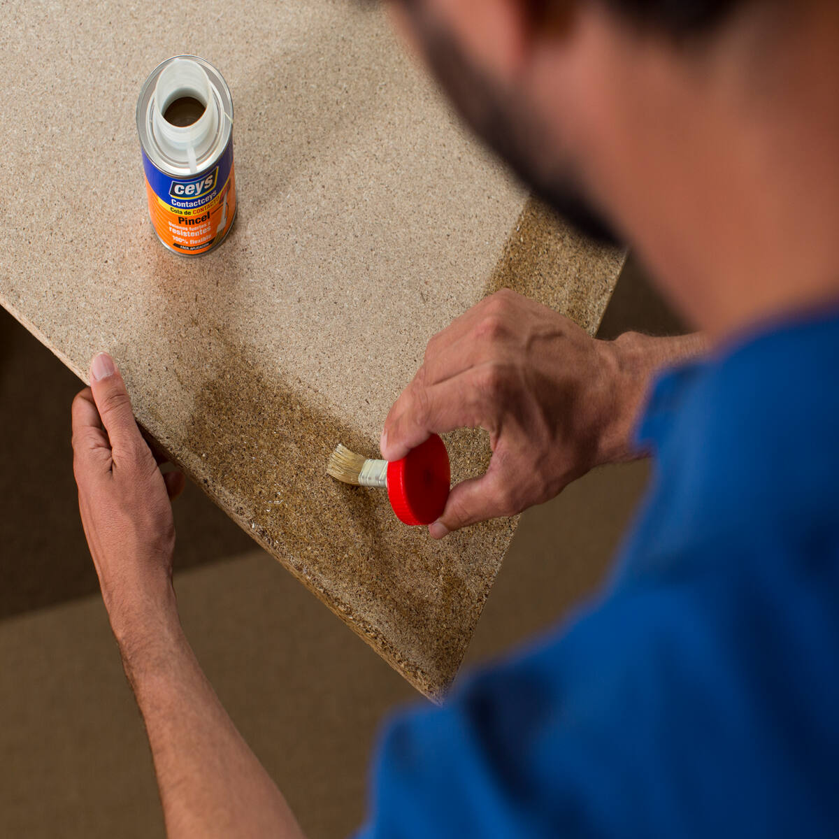 Cola de Contacto Pincel Fácil Aplicación 250 ml Miel-3